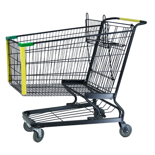 240L American Style Metal Supermarket Shopping Trolley Cart for Hypmarket